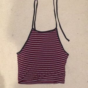 brandy melville striped halter top